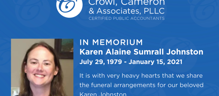 In Memorium, Karen Johnston